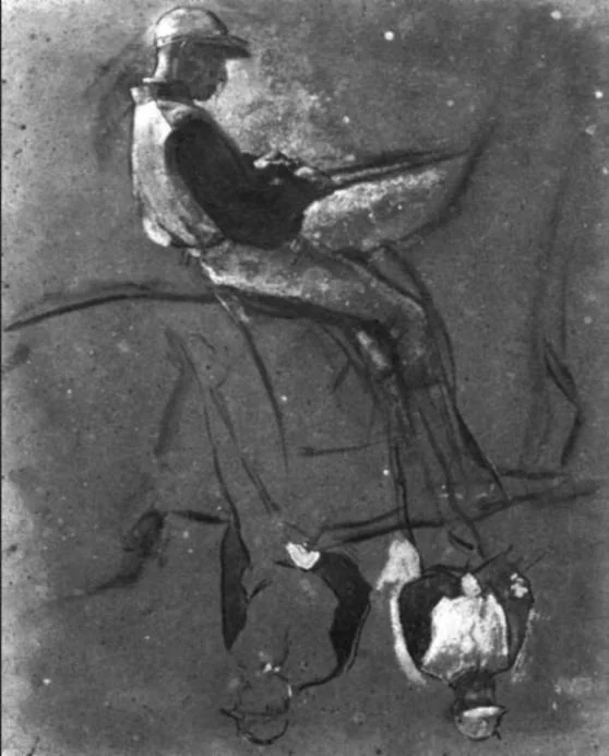 Three Mounted Jockeys — Edgar Degas