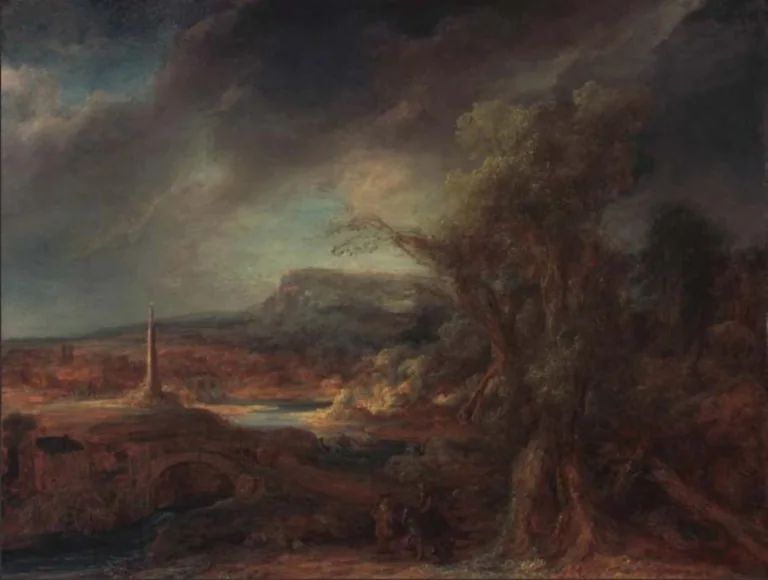 Landscape with an Obelisk — Govaert Flinck