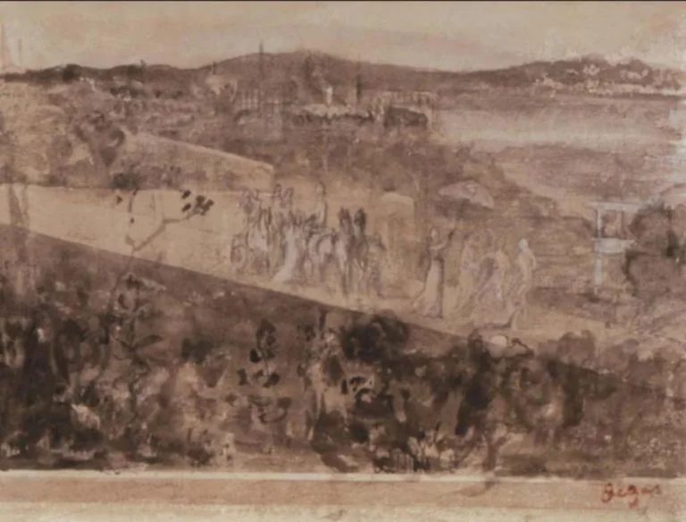 Procession on a Road near Florence — Edgar Degas