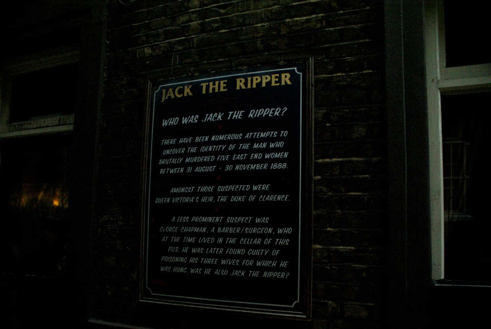 View of the Jack the Ripper plaque on Gunthorpe Street - geograph.org.uk - 4871895.jpg