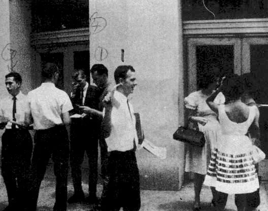 Lee Harvey Oswald distributing Fair Play for Cuba leaflets