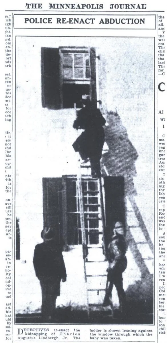 Police reconstruct the abduction at the nursery window