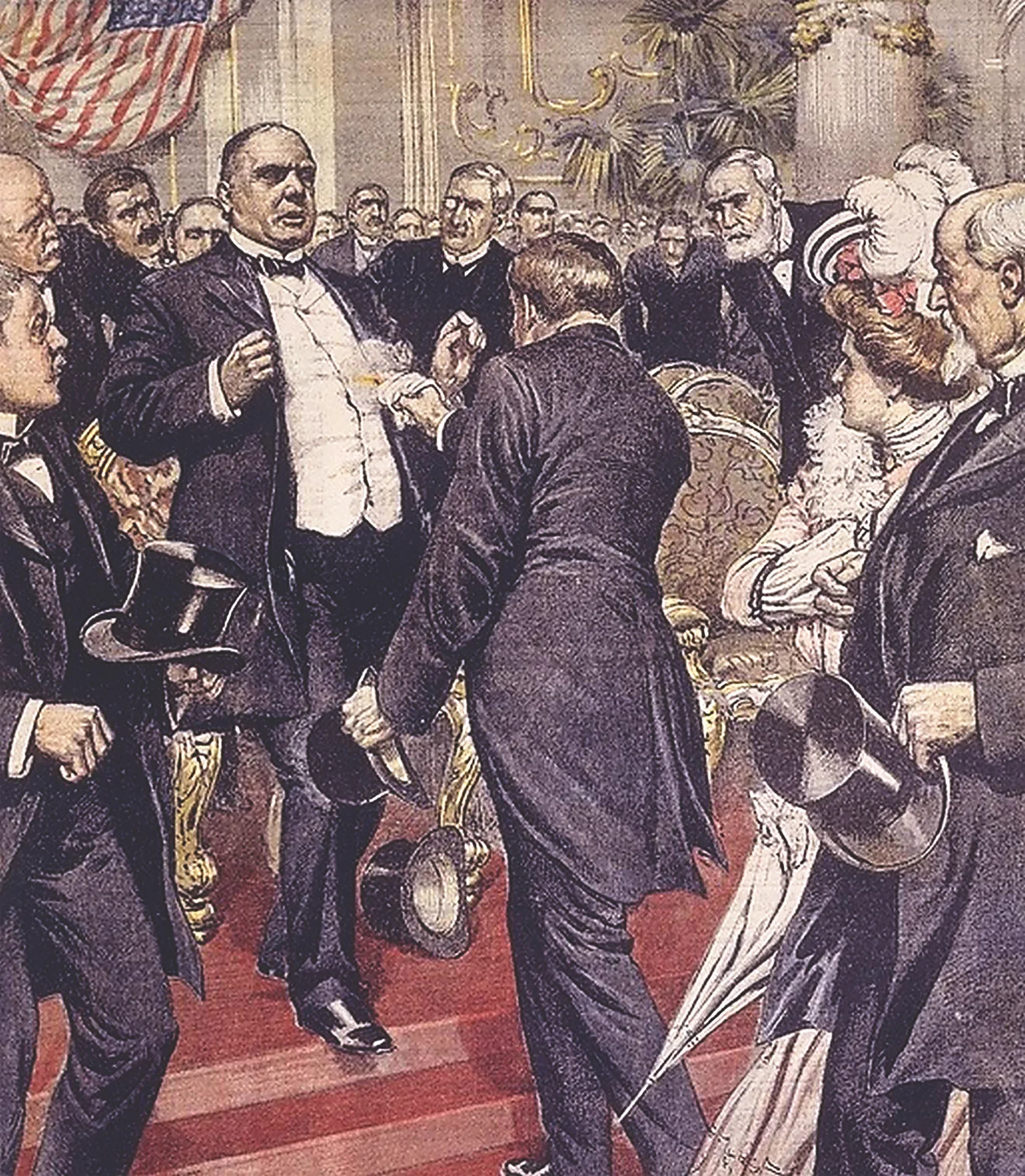 Assassination of U.S. President William McKinley by Achille Beltrame; 1901.jpg
