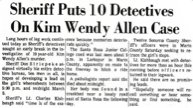 Sheriff puts 10 detectives on Kim Allen case