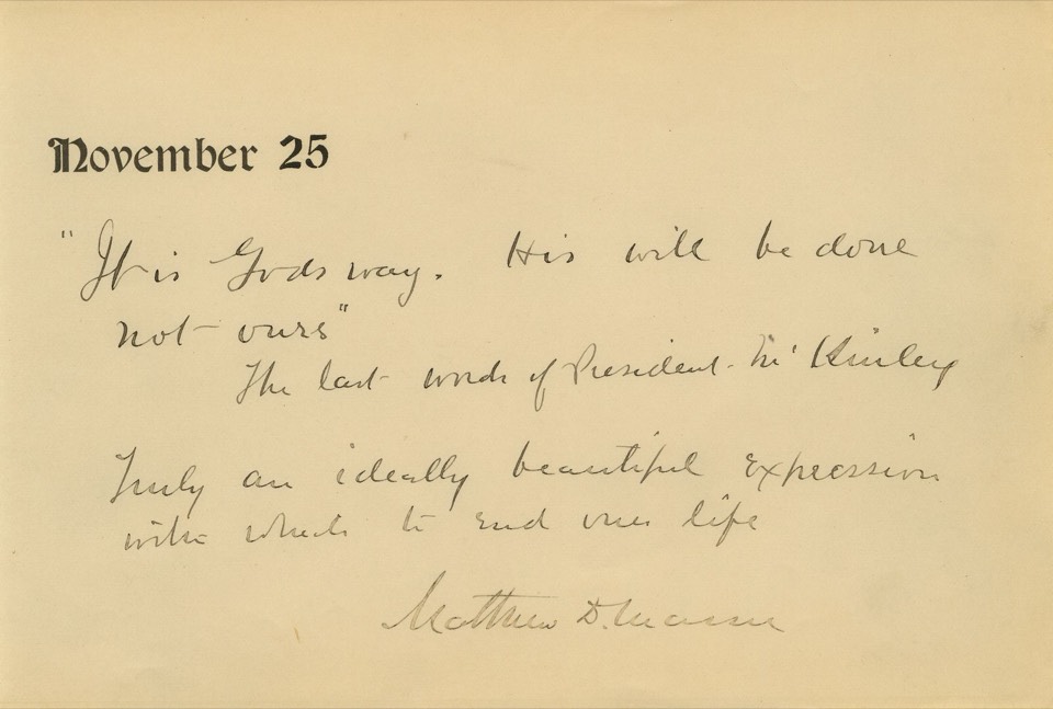 Physician of Assassinated President William McKinley Quotes McKinley's Last Words
